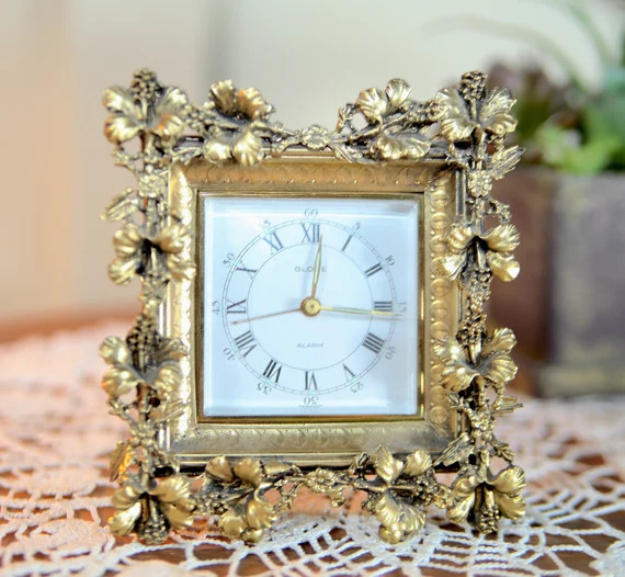 Rare Ornate Vintage Matson Gold Ormolu Flower Mechanical Wind | Etsy | Etsy (US)