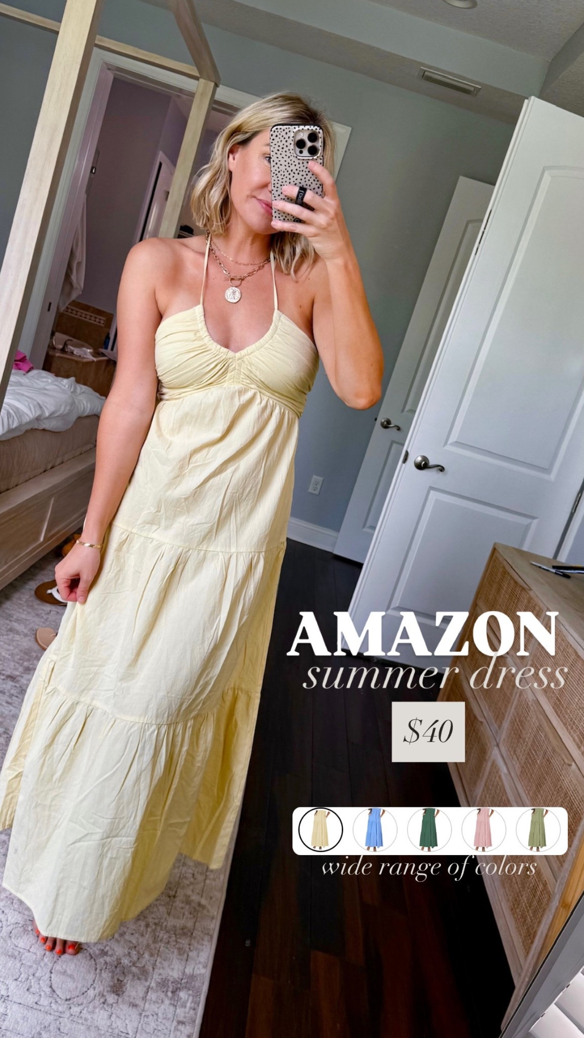 Amazon summer dress!! Available in a wide range of colors 😍 So flattering & fits tts - wearing size small. 

#LTKSaleAlert #LTKOver40 #LTKSummerEdit