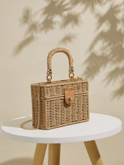 Woven Structured Box Bag | SHEIN