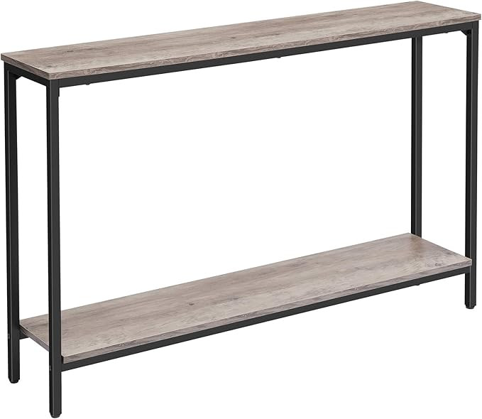 HOOBRO Console Table, 47.2" Entryway Table, Industrial Narrow Sofa Table with Shelf, Entrance Tab... | Amazon (US)