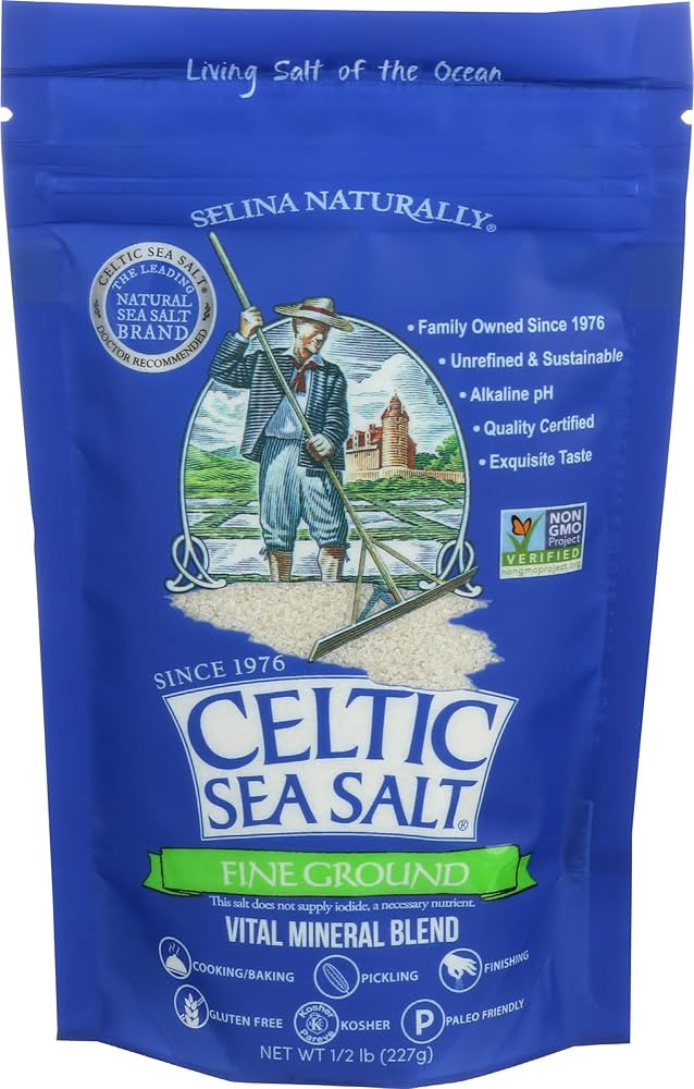 Celtic Sea Salt, Fine Ground, 8 Ounce | Amazon (US)