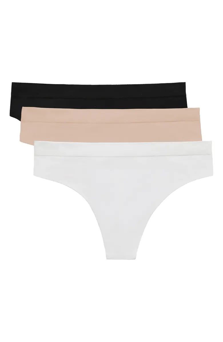 Assorted 3-Pack Seamless Thongs | Nordstrom