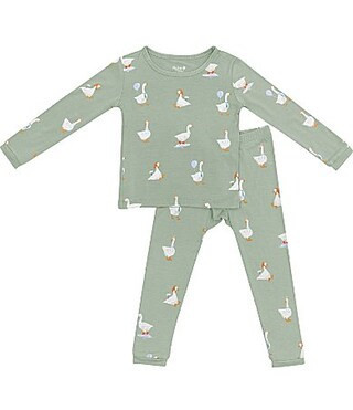 Kyte BABY Little Kids Bamboo Silly Goose Print Long Sleeve Top Pajama Pants Set - 5 | Dillard's