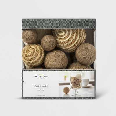 8.9oz Twine Balls Vase Filler Brown - Threshold™ | Target