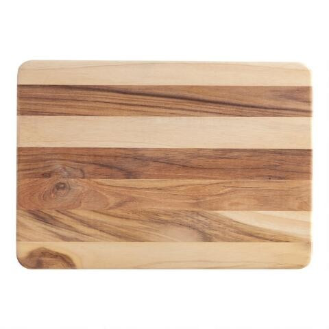 TeakHaus Edge Grain Wood Reversible Cutting Board | World Market