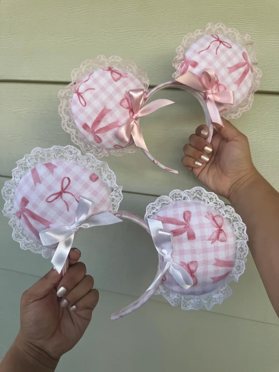 Coquette Bow Ears || Coquette Ears || Coquette Pink Ears || Coquette|| Mouse Ears || Bow Ears - E... | Etsy (Global)