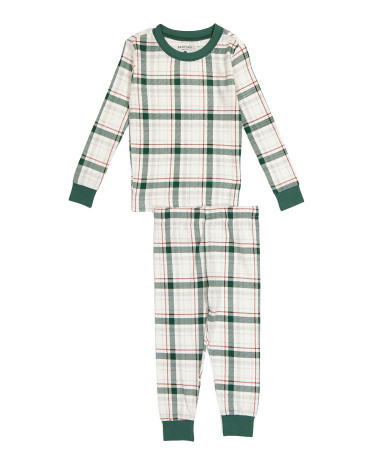 Kids 2pc Christmas Plaid Sleep Set | TJ Maxx