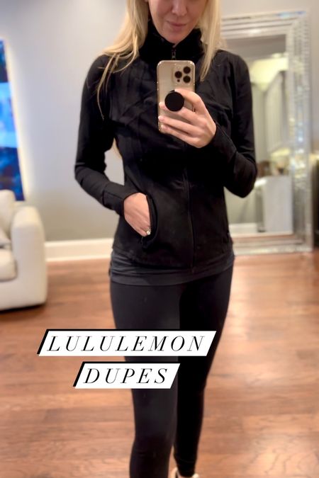 If you love dupes, this one’s for you! Found an exact dupe for the Lululemon Define jacket on Amazon — and it’s a fraction of the price. 

I’m 5’8” and wearing size small. 

Leggings are a lulu dupe for the old align leggings — the much better fabric they used to use! Have had these for months, no pilling or fuzzies. Wearing XS in leggings.

#LTKfit #LTKunder50 #LTKSeasonal
