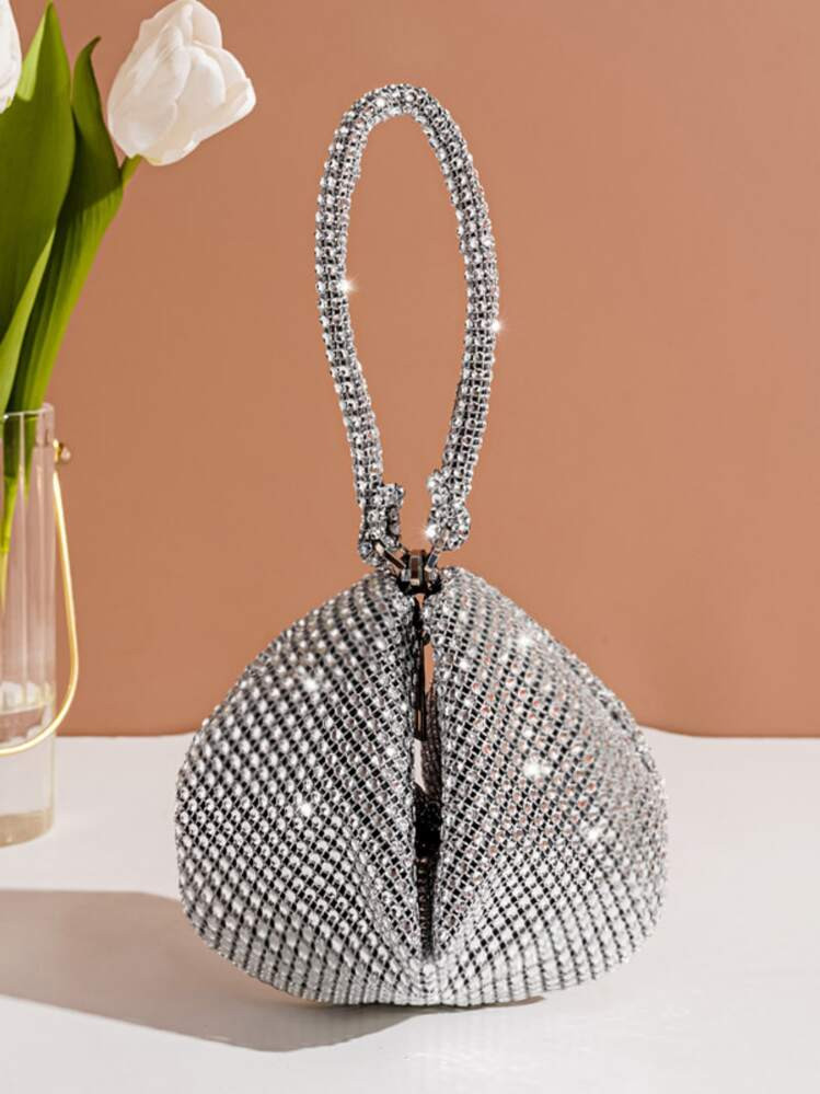 Mini Party Handbag With Diamante Decor, Elegant Clutch Bag For Attending Parties, Fashionable Lad... | SHEIN