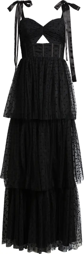Lulus Billie Swiss Dot Tiered Maxi Cocktail Dress | Nordstrom | Nordstrom
