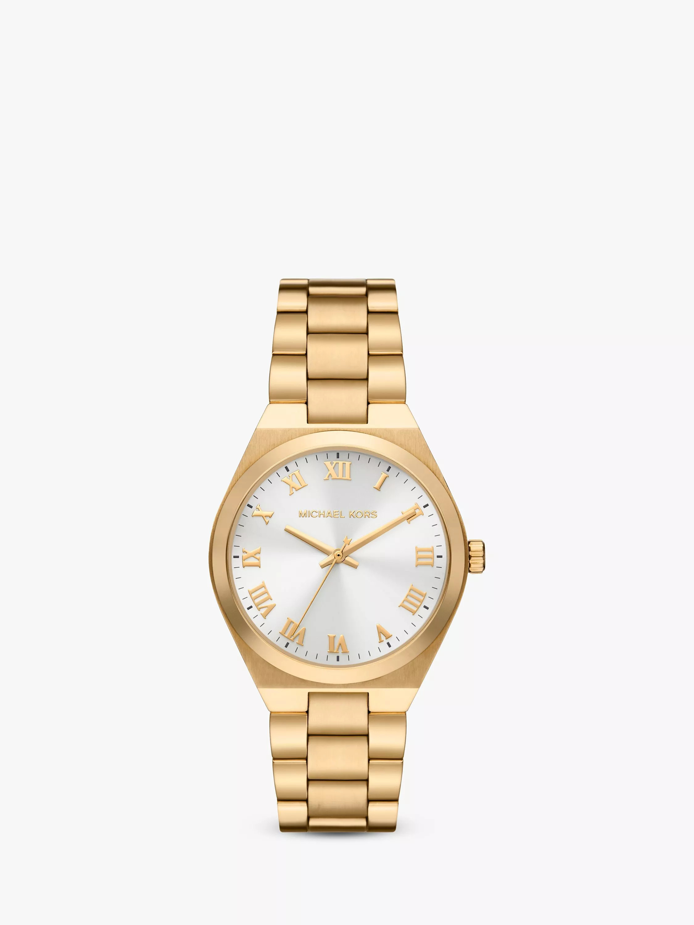 Michael KorsLennox Sunray Dial Bracelet Strap Watch, Gold | John Lewis (UK)