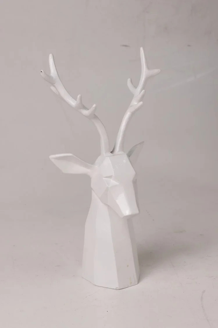 Aluminum Geometric Reindeer Christmas Tabletop Decoration, White, 14.5", by Holiday Time | Walmart (US)