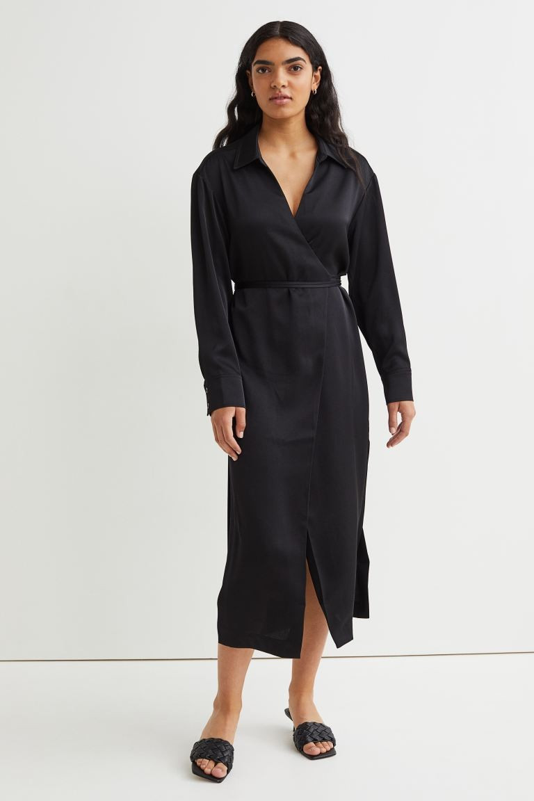 Wickelkleid aus Satin | H&M (DE, AT, CH, NL, FI)