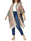 Angie Women's Plus Size Printed Kimono Duster Long Cardigan | Amazon (US)