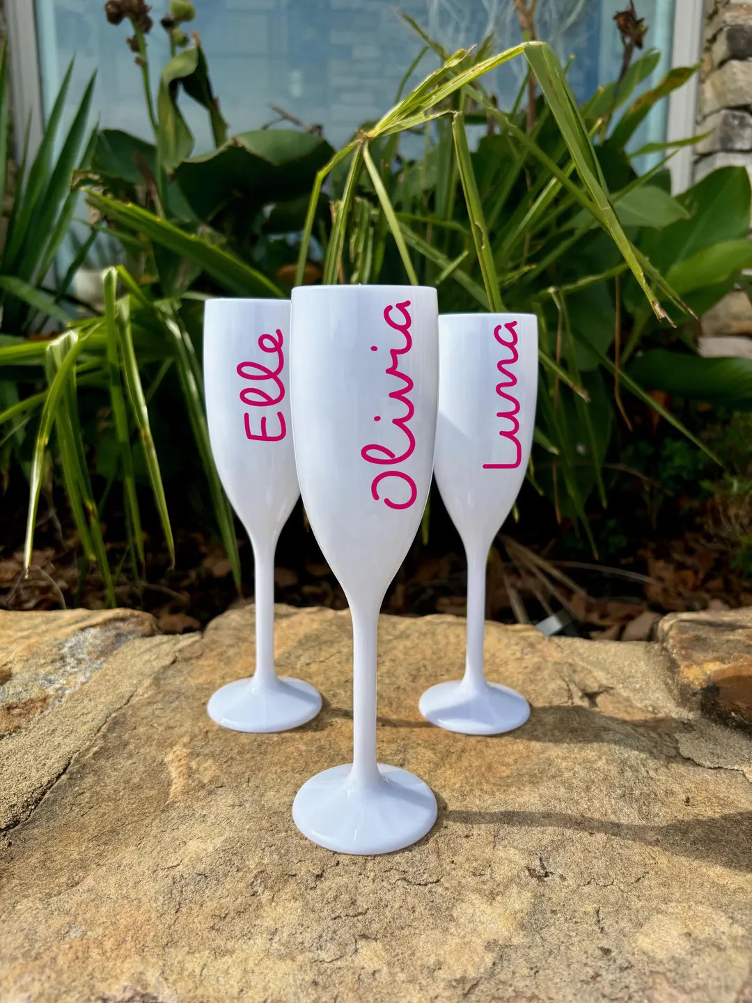 Island Champagne Flutes Personalized Acrylic Flute Gift Bridesmaid Gifts Bridal Party Party Favor... | Etsy (US)