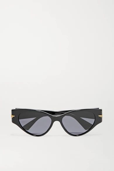 Bottega Veneta - Cat-eye Acetate Sunglasses - Black | NET-A-PORTER (US)