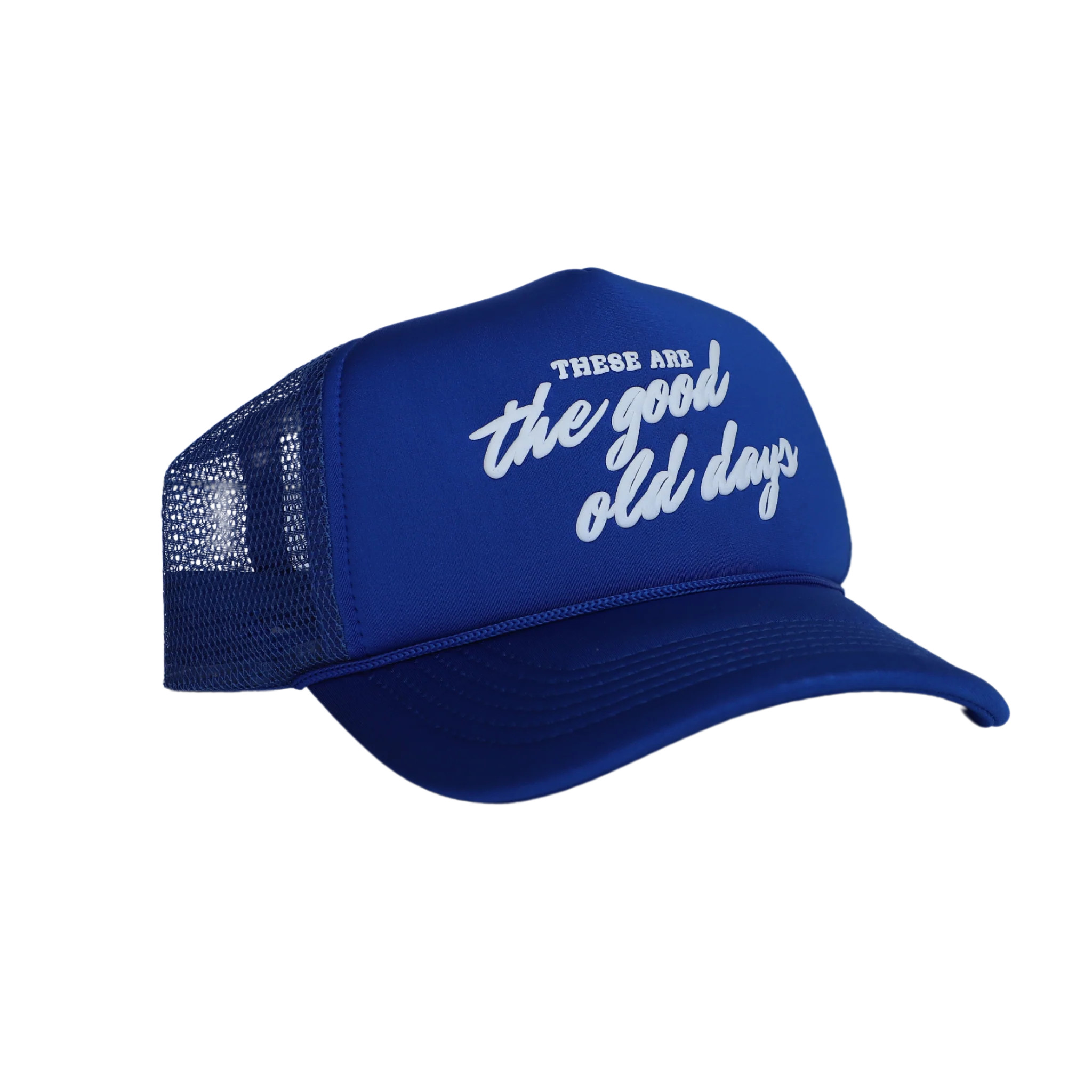 Good Old Days Trucker Hat - Bright Blue | Rad River Co.