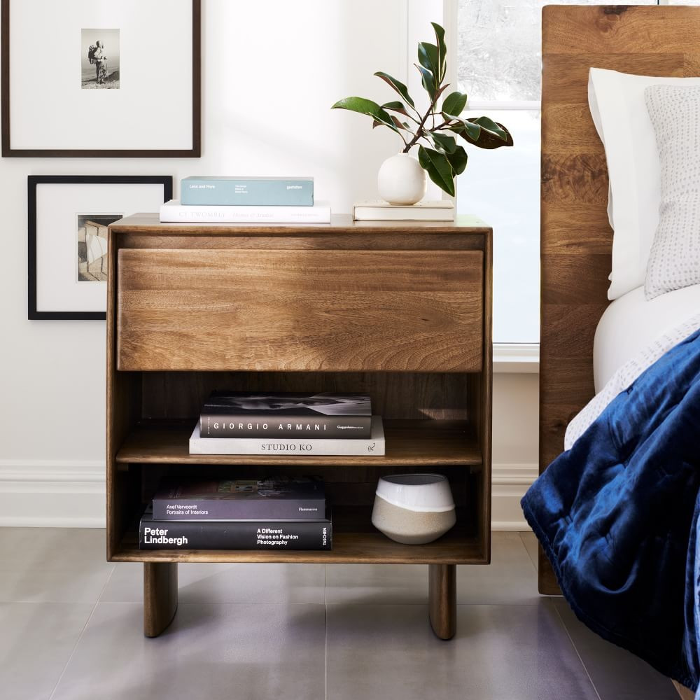 Anton Solid Wood Grand Nightstand - Burnt Wax | West Elm (US)