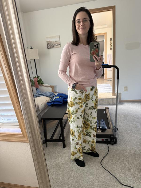 The Colette Printed Linen Blend Crop Wide-Leg Pants by Maeve | Anthropologie (US)