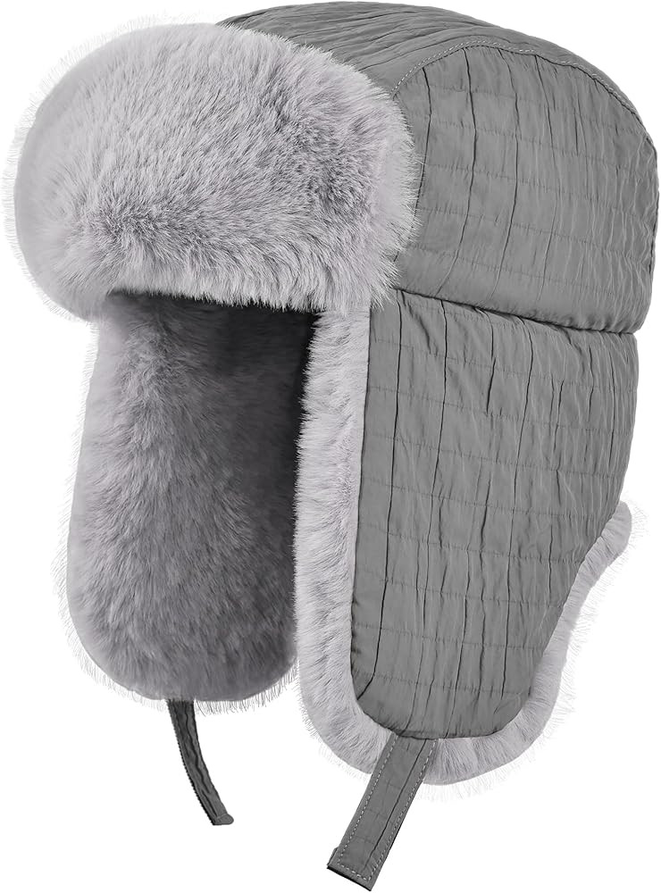 Winter Hat for Men Women Trapper Hat with Ear Flaps, Windproof Russian Ushanka Trooper Hat for Co... | Amazon (US)
