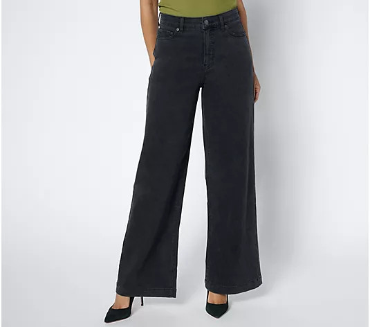 Me by Jennie Garth Tall Washed Black Relaxed Fit Jeans - QVC.com | QVC