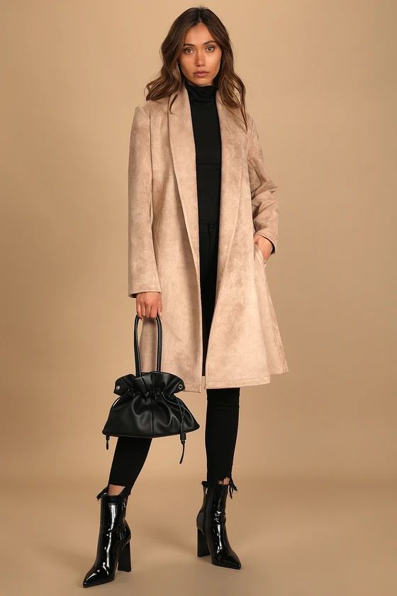 Nothing But Chic Taupe Suede Trench Coat | Lulus (US)