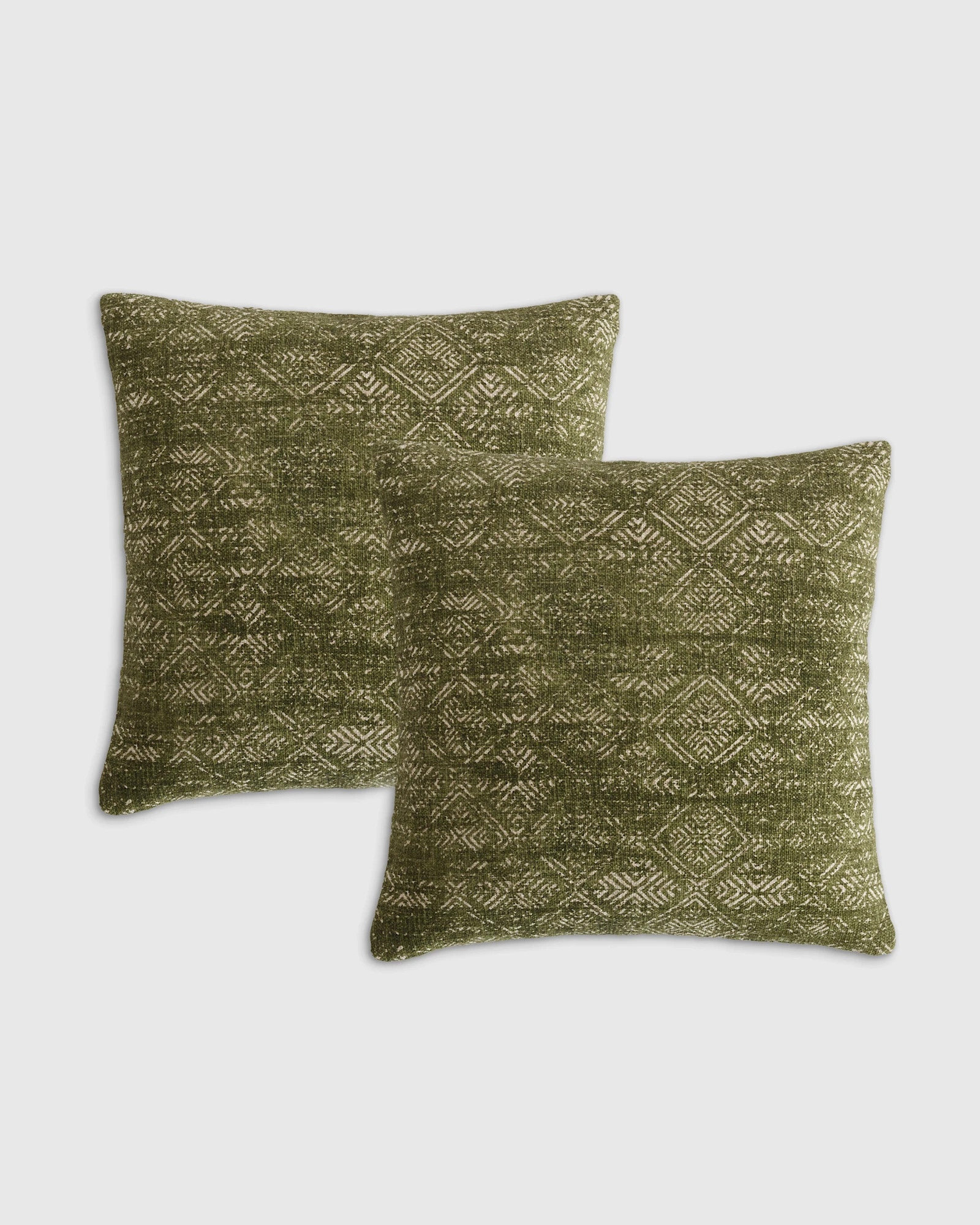 Printed Linen Geo Pillow Cover - Set of 2 | Quince