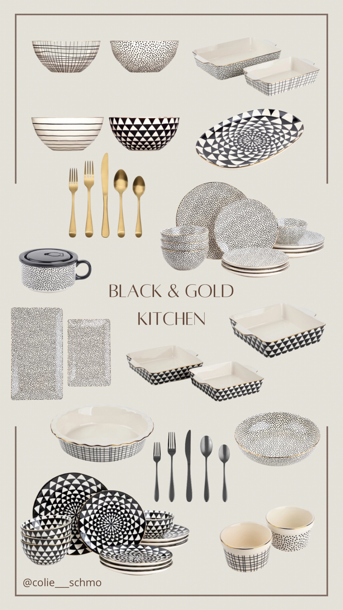 Host in style with these beautiful black & gold dishes. Mix and match to complete your set!

#LTKhome #LTKparties