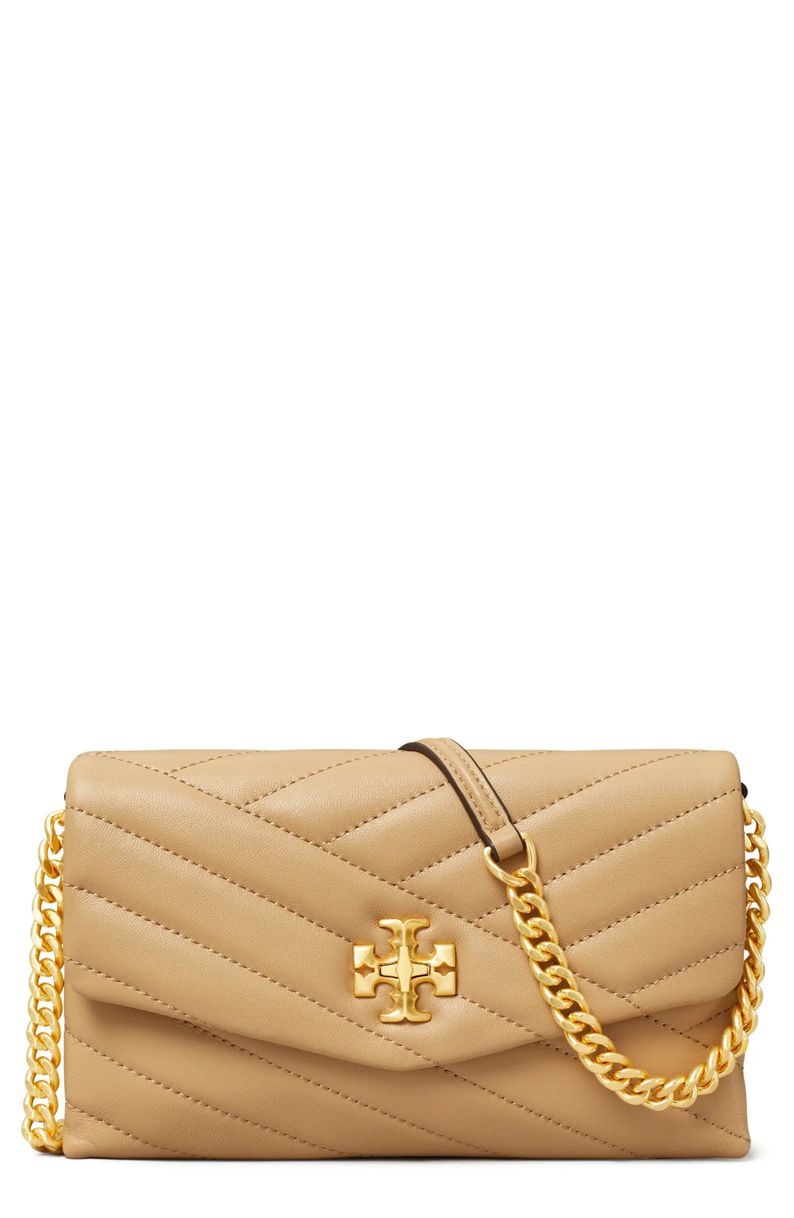 Kira Chevron Quilted Leather Wallet on a Chain | Nordstrom