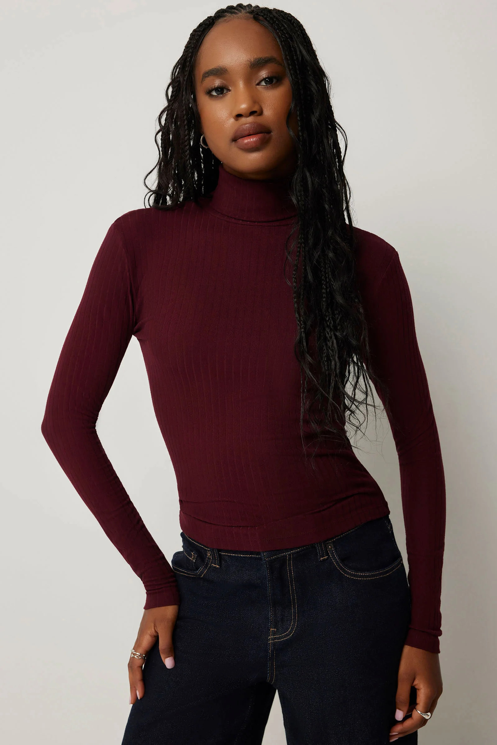 Super Soft Ribbed Turtleneck Top | Ardene