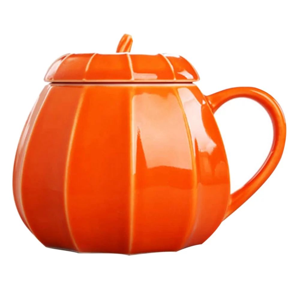 Deoxygene Mug Pumpkin Mug with Lid - Ceramic Decorations Ornament Coffee Mugs Big Cute Fall Decor... | Walmart (US)