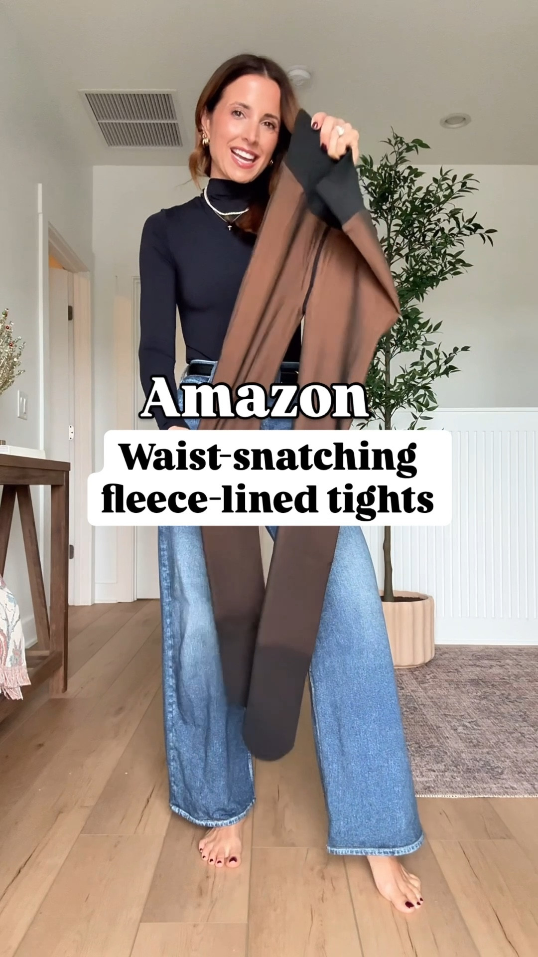 These Amazon fleece-lined tights are perfect for keeping you warm. They are waist-snatching and tummy control! XS-Small in color tan. Comfortable to wear all day. Paired with my favorite boots (go up half a size) and matching set (XS).

*23 in sweatpant jeans (I sized down one) and XS in bodysuit. 

#LTKHoliday #LTKGiftGuide #LTKWedding