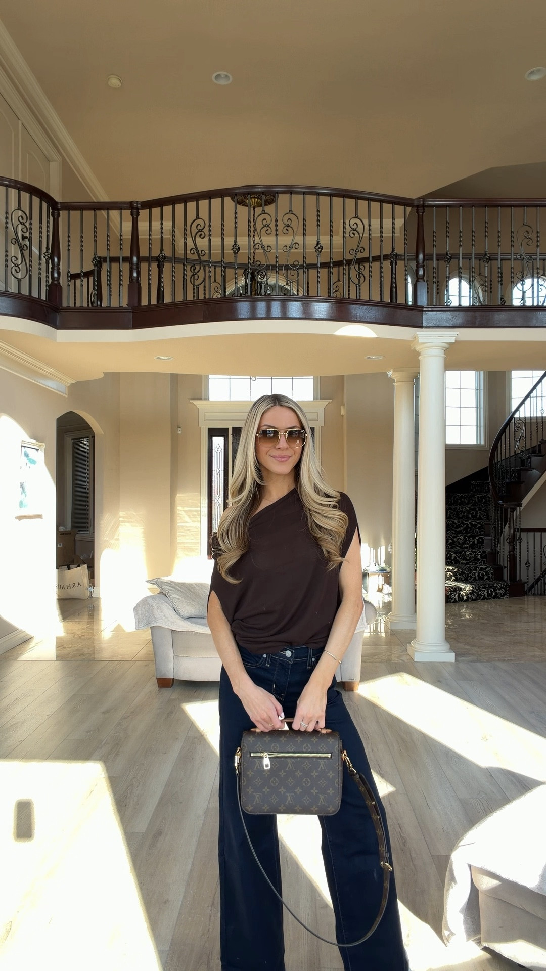 Girls night out! 

Dinner outfit, GNO, spring outfit inspo, brown top, dark denim 

#LTKootd #LTKgrwm