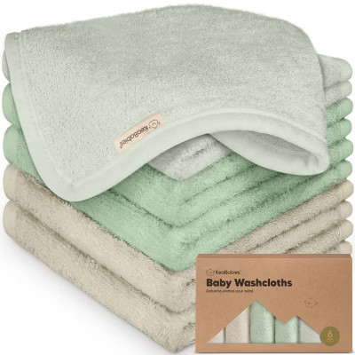 KeaBabies 6pk Deluxe Baby Washcloths, 10x10 Organic and Soft Baby Wash Cloth, Baby Bath Towel, Face Cloths (Hills) | Target