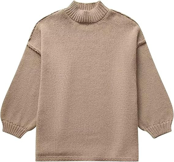 Women's Oversized Crewneck Fall Sweaters for Women 2024 Long Sleeve Fuzzy Knit Chunky Pullover Sw... | Amazon (US)