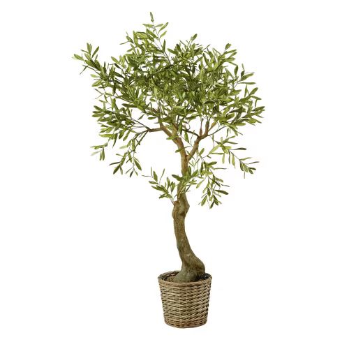 Künstlicher Olivenbaum im geflochtenen Rattanübertop, H153 | Maisons du Monde | Maisons du Monde (DE & IT)
