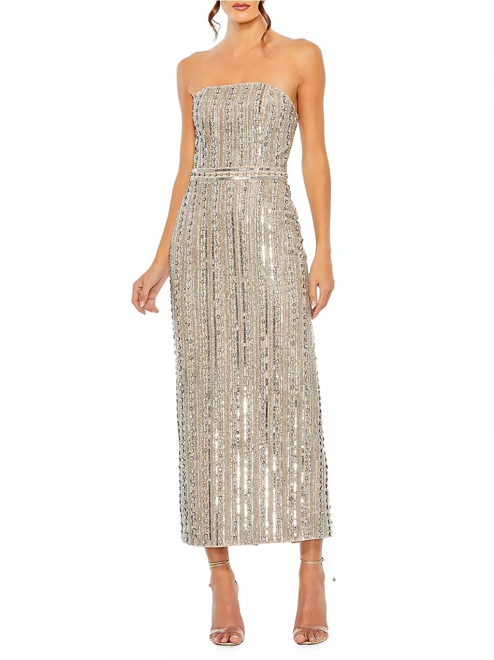 Embellished Strapless Column Dress | Saks Fifth Avenue