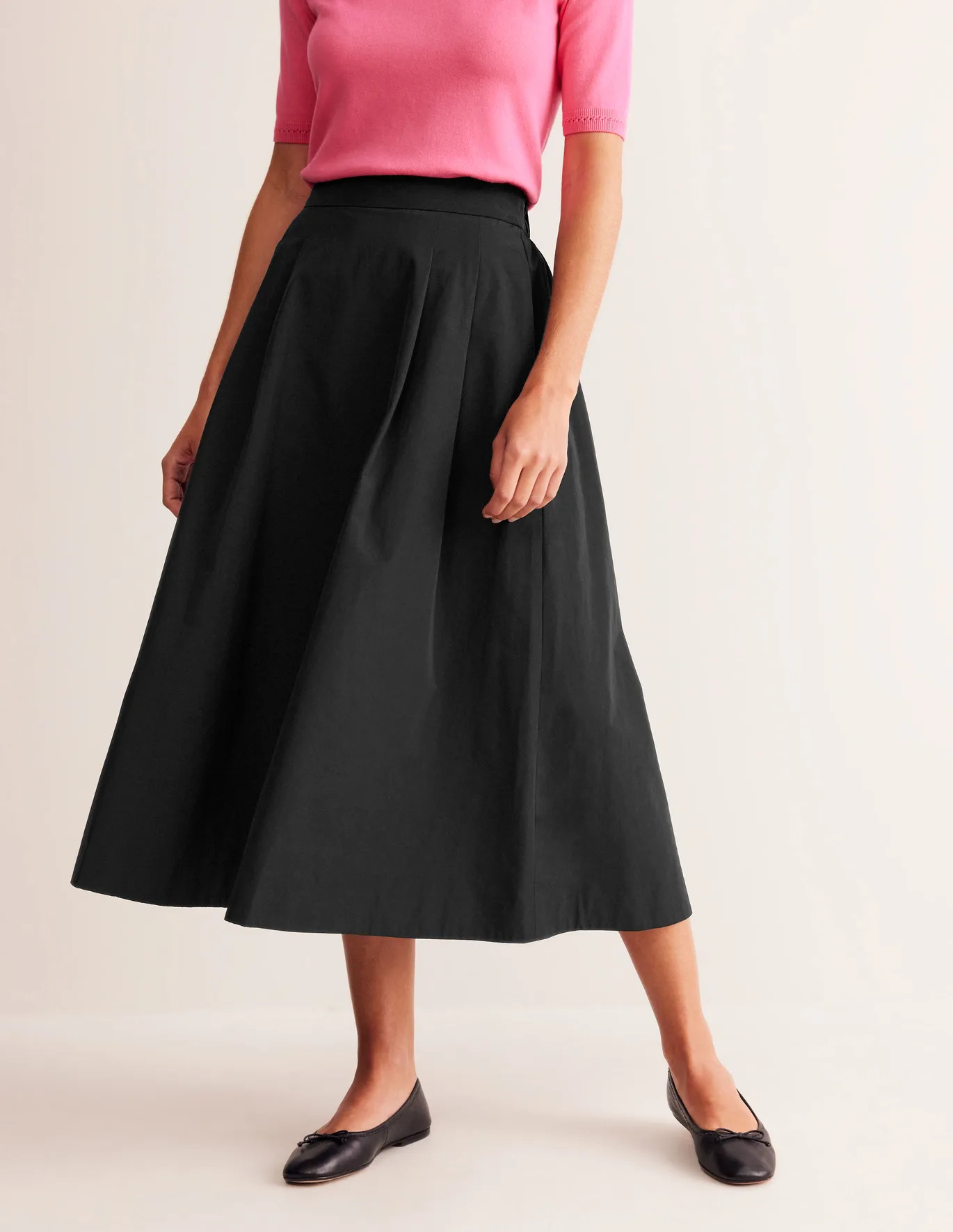 Isabella Taffeta Midi Skirt | Boden UK