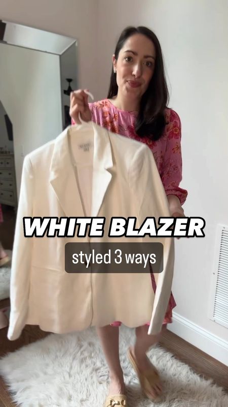 White linen blazer styled 3 ways
Style ideas
Workwear 
Free assembly Walmart 
Wear to work 

#LTKWorkwear #LTKVideo #LTKFindsUnder50
