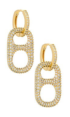 BONBONWHIMS Pop Drop Micro Pave Earring in Gold from Revolve.com | Revolve Clothing (Global)