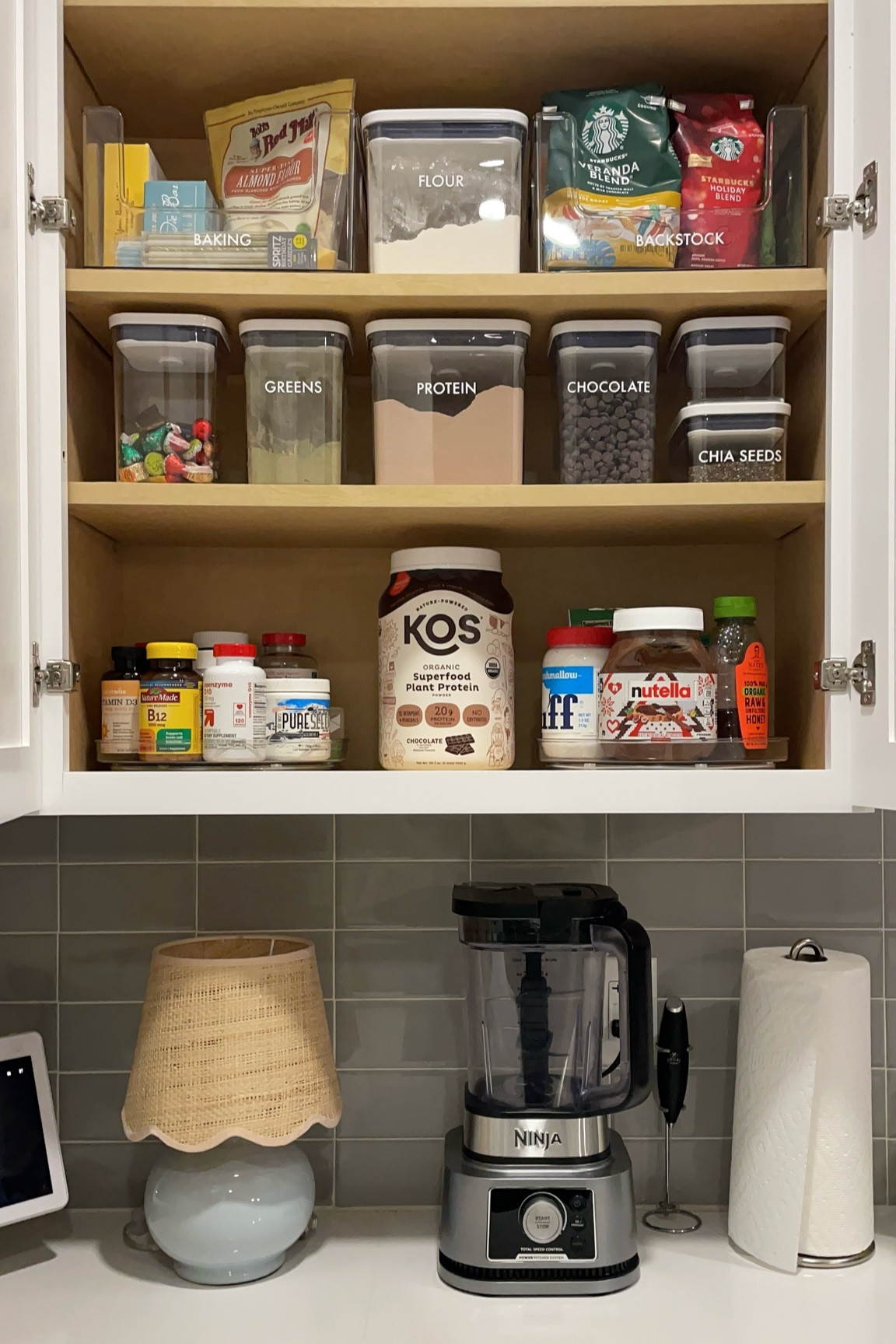 Pantry organization / Walmart finds / the container store OXO canisters / Amazon lamp / Ninja blender 

#LTKHome