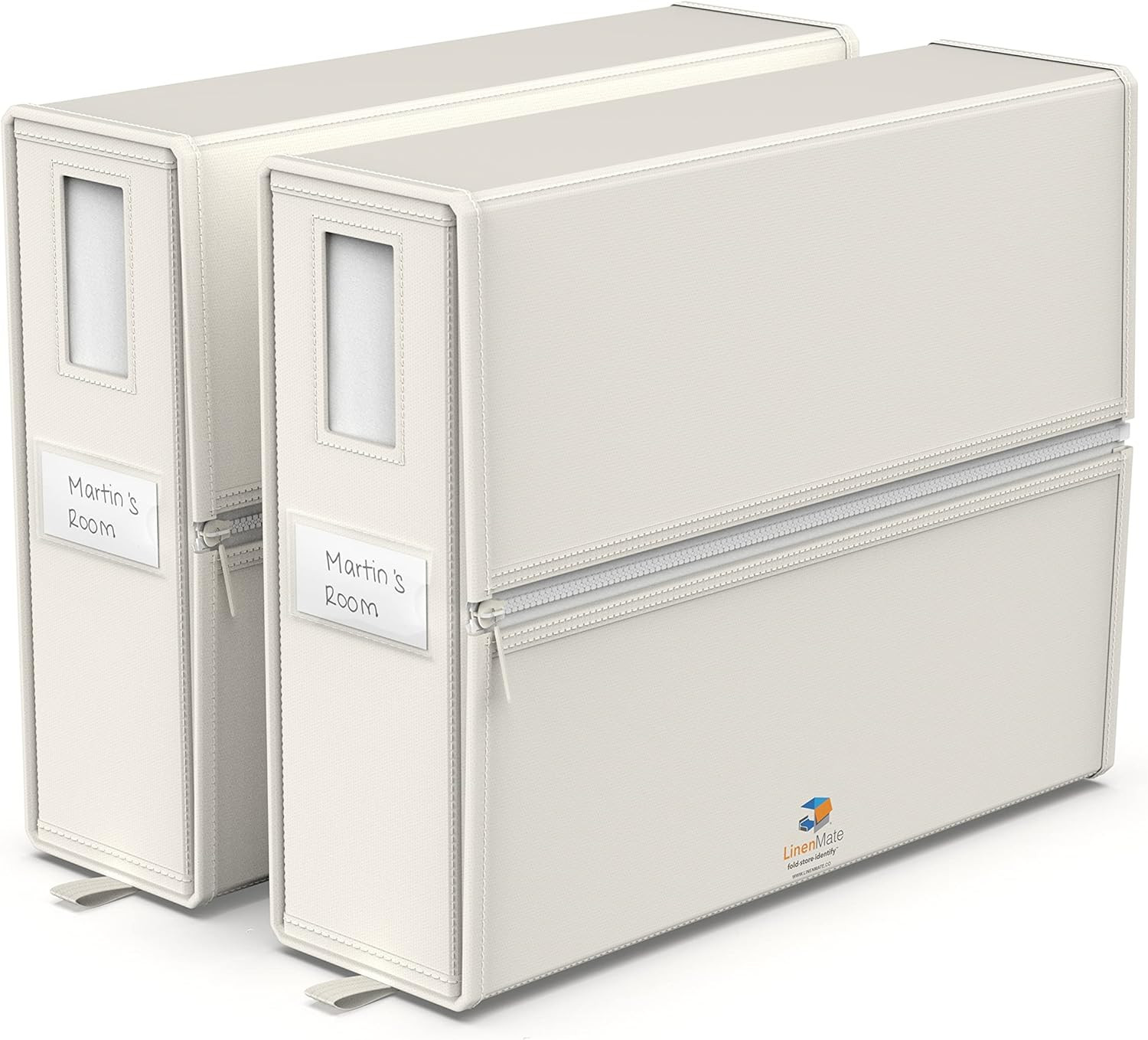 The Original Linen Storage Container, 2-Pack (Queen/King Size, Ivory) | Amazon (US)