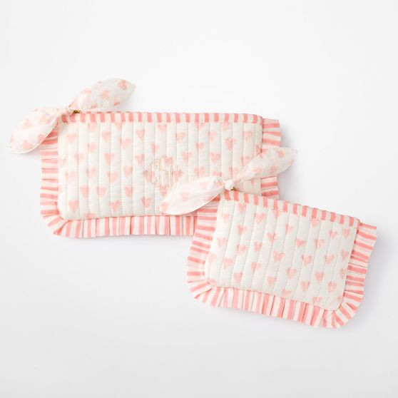 Block Print Ruffle Pouch Set​ | Mark and Graham