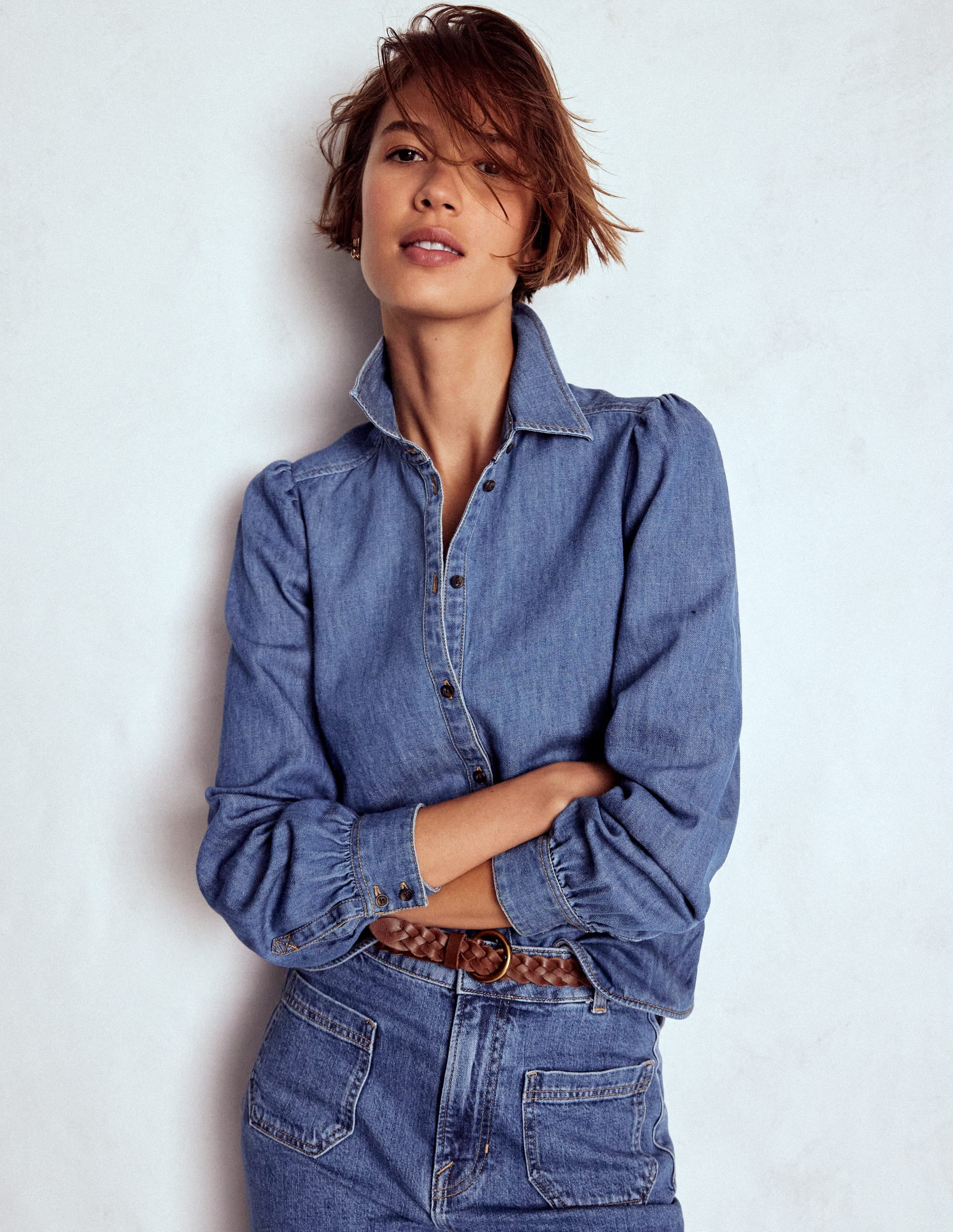 Cara Denim Shirt-Mid Vintage | Boden (US)