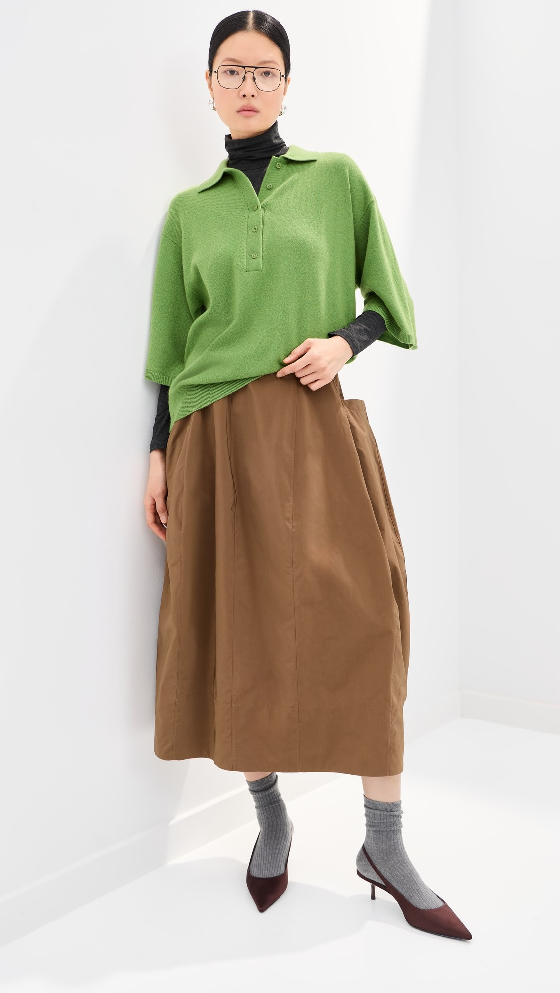 Nylon Lantern Skirt | Shopbop