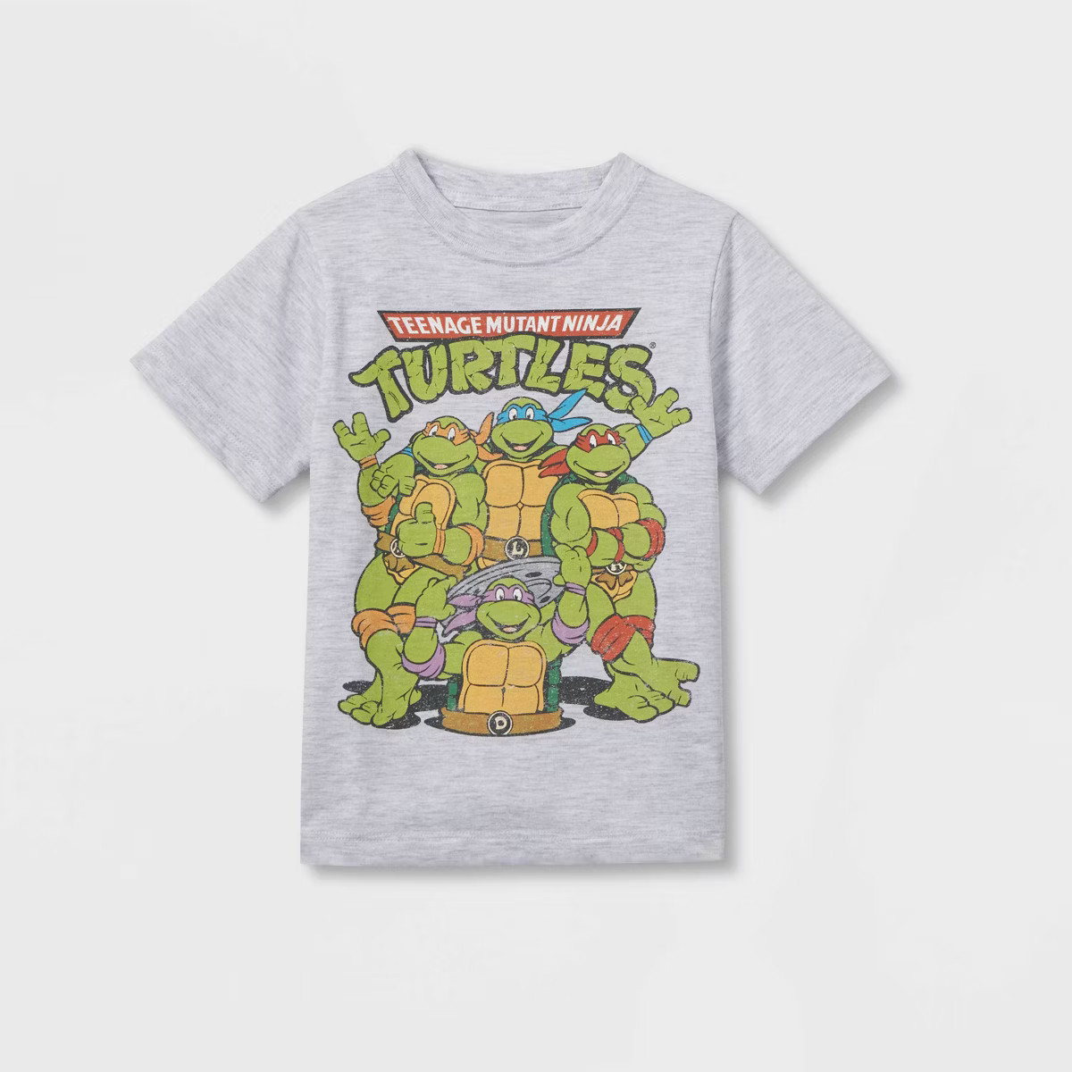 Toddler Boys' Teenage Mutant Ninja Solid T-Shirt - Gray 5T | Target