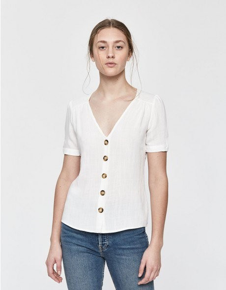 Billie Button Up Blouse in White | Need Supply Co. LEGACY