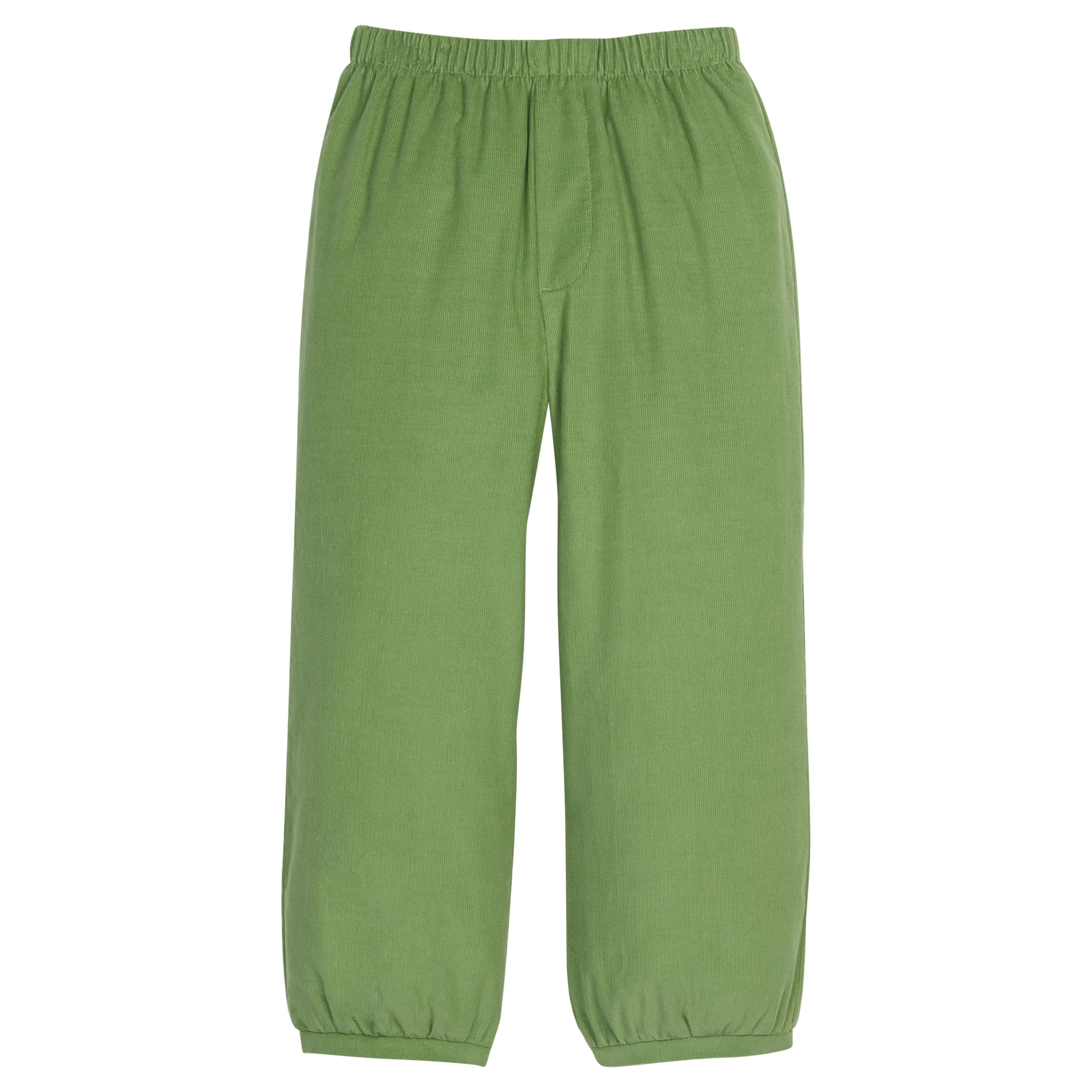 Boys Banded Pull On Pants in Watercress Corduroy | Little English | Little English