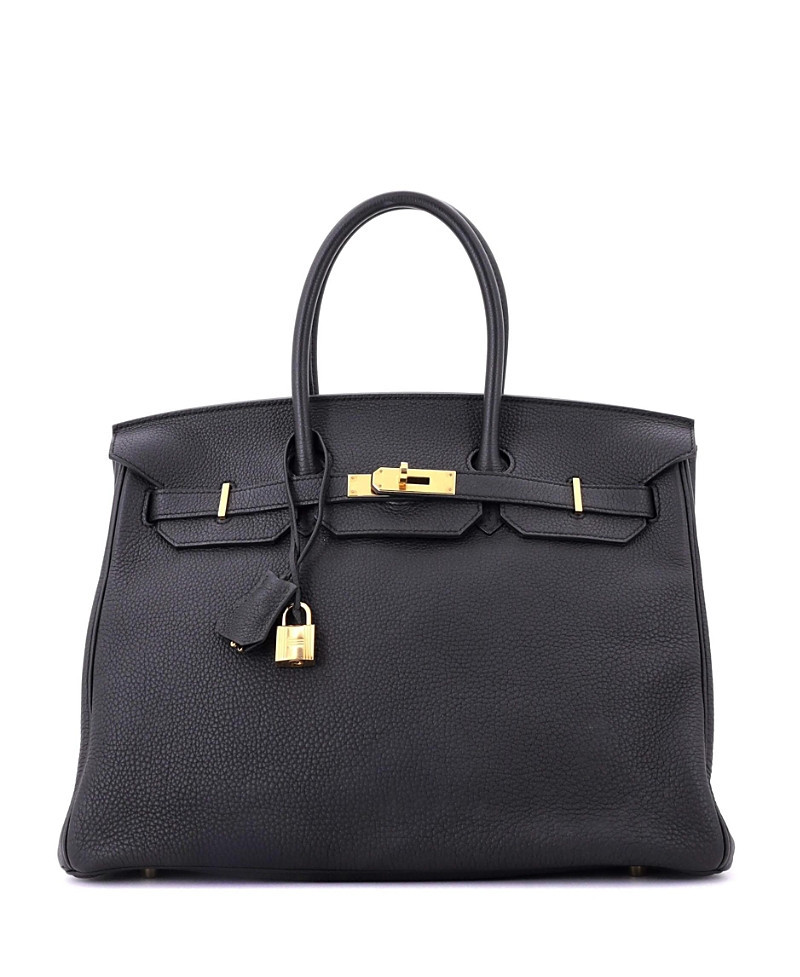 Pre-Owned Hermes Birkin 35 Handbag Black Togo with Gold Hardware | Bloomingdale's (US)