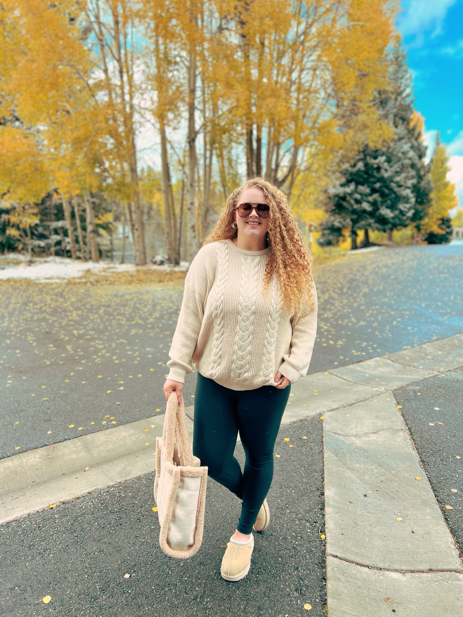 Hello sweater weather 🤎sweater | amazon sweater | cozy sweater | fall sweater | sunglasses | amazon sunglasses | leggings | amazon leggings | purse | fall purse | winter purse | Sherpa purse | uggs | Ugg Tasman | ugg Tasman mustard seed | Ugg Tasman style | Ugg style 

#LTKHolidaySale #LTKmidsize #LTKSeasonal